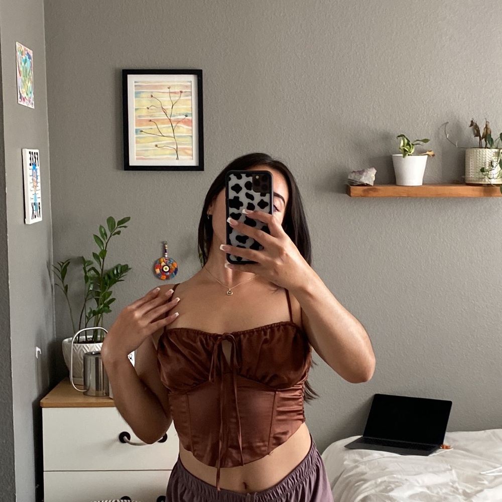 Brown corset top 🤎